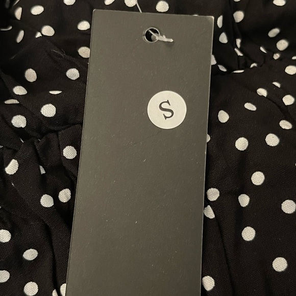 KARA AND KATE Black and White Polka Dot Halter Maxi Dress - Picture 5 of 8